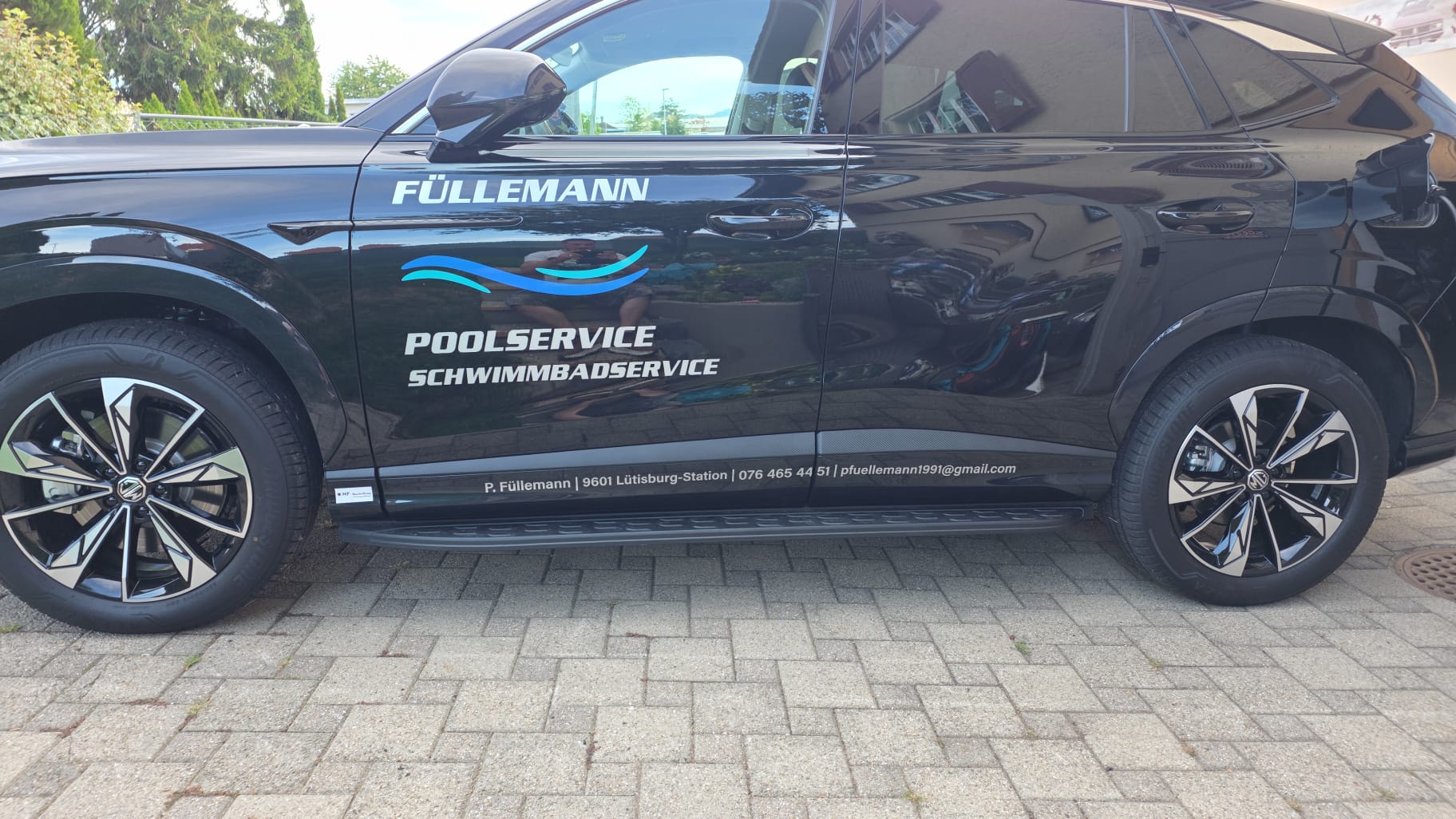 Original Einsatzfahrzeug von Füllemann Poolservice